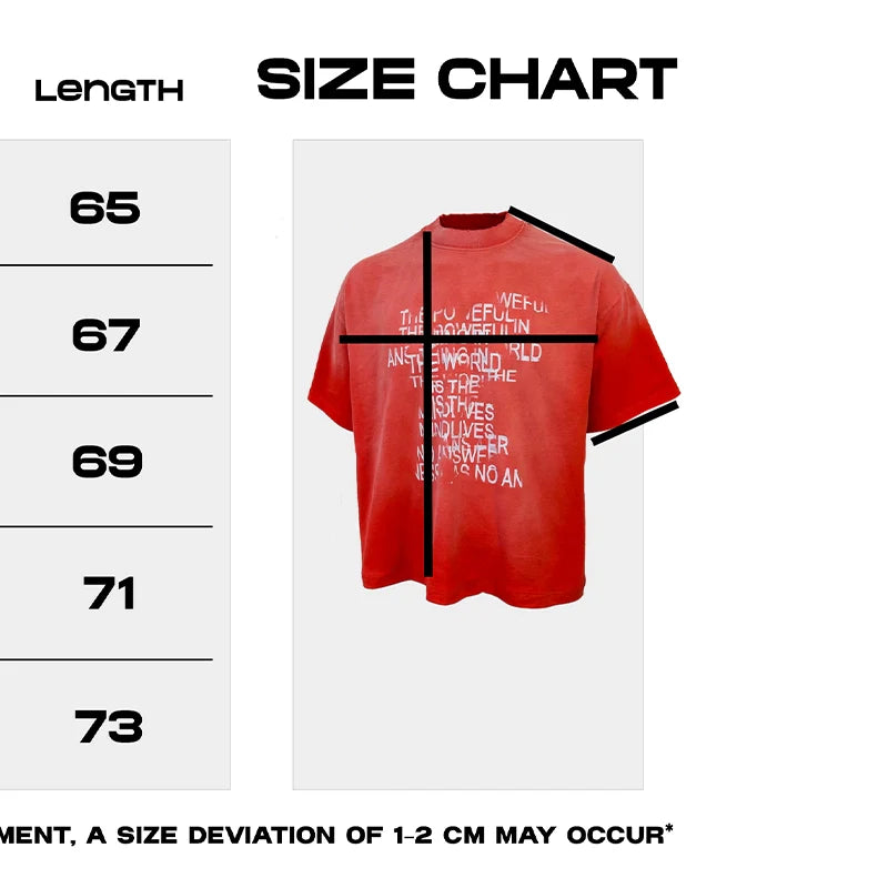 Vintage Print Short Sleeve T-shirt Mud Dyed Wide Ripped Oversized T-Shirt for Men