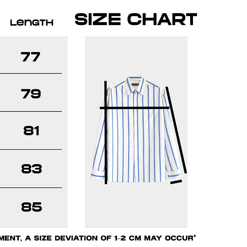 Men’s Striped Button-Down Shirt – Relaxed Fit with Blue Stripes for Effortless Casual Style