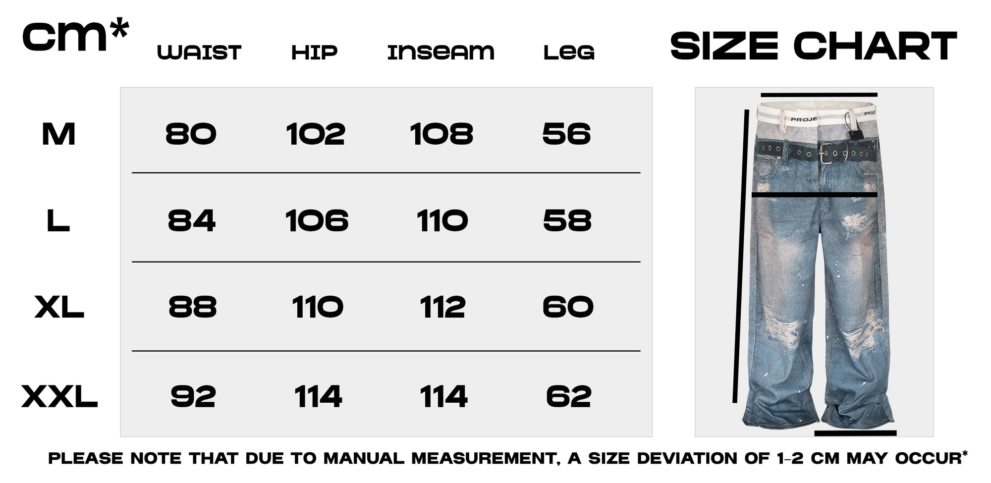 3d Blue Printed Denim Three-dimensional Visual Effect Loose Double Waist Toe Mopping Wide Leg Jeans Tide