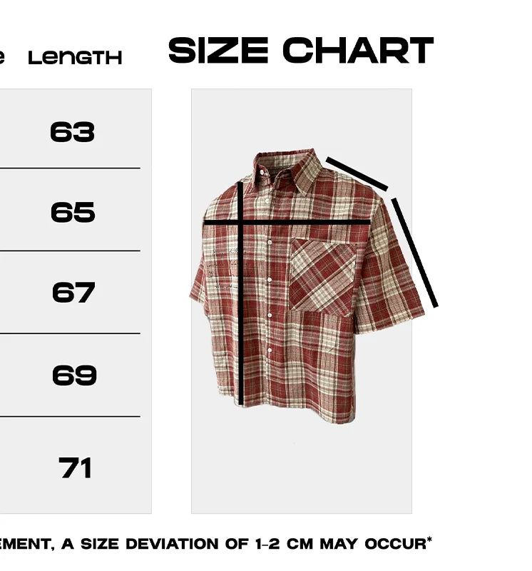 Men’s American Retro Casual Oversized Lapelshirt, Short Sleeved, Button-Up Shirt with Front Pocket