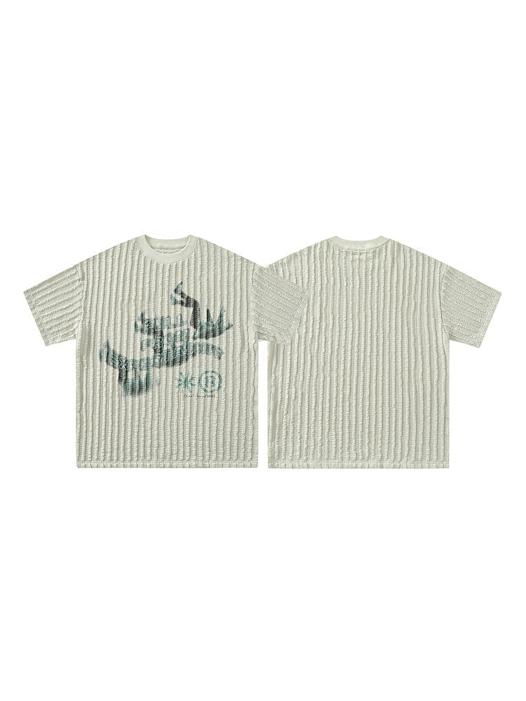Vintage Print Loose Crew Neck Casual Short-Sleeved Graphic T-shirt Men & Women's Trend