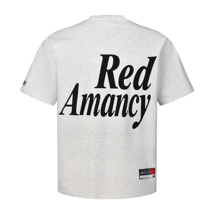 [RedAmancy] Big Letter Casual Versatile Cotton Oversize T-Shirt for Men and Women