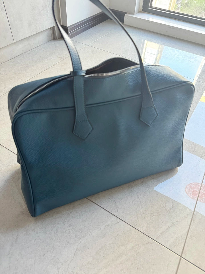 Leather Texture Large Capacity Shoulder Strap Luggage Hand Bag for Men & Women