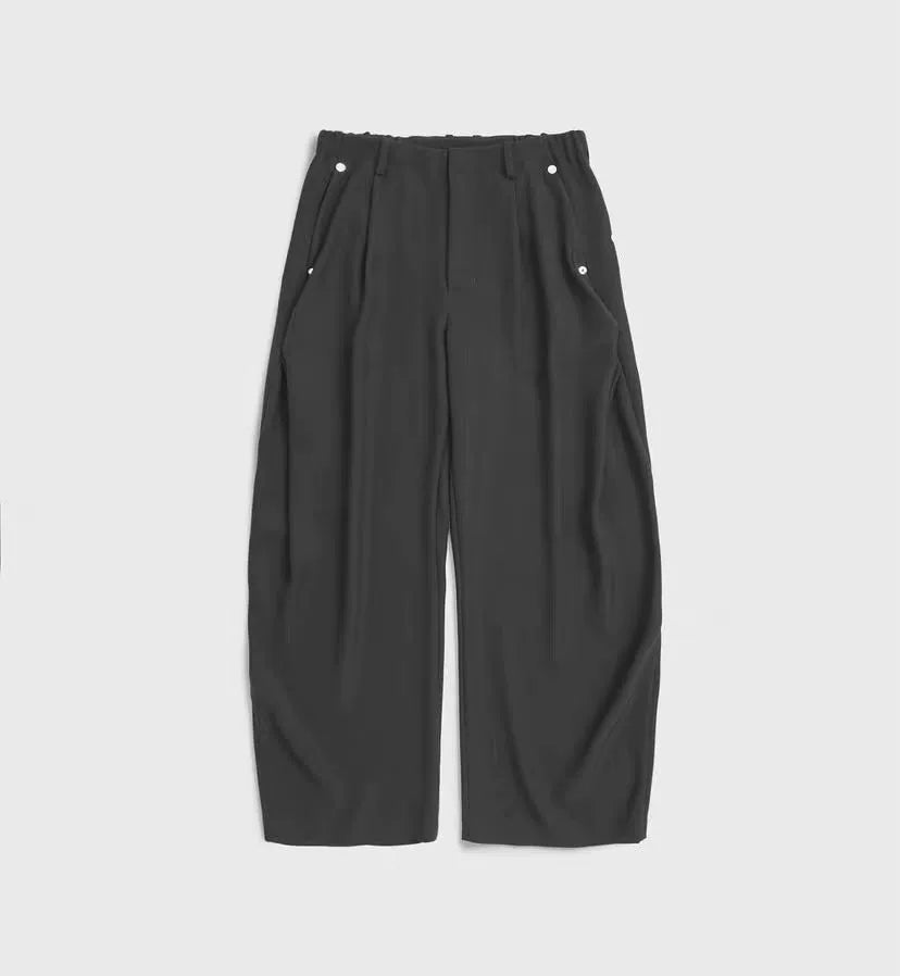 Conz25 new solid color loose style natural drape scimitar pants for men and women casual commuting daily pants