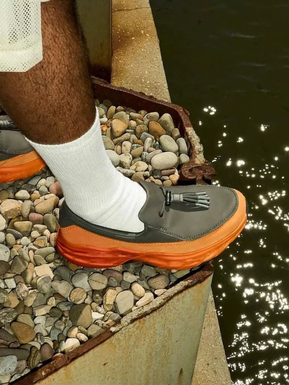 Leather shoes, men's height increase, outdoor loafers, hiking, pedaling, trendy sports and casual shoe covers, foot platform-soled jogging shoes