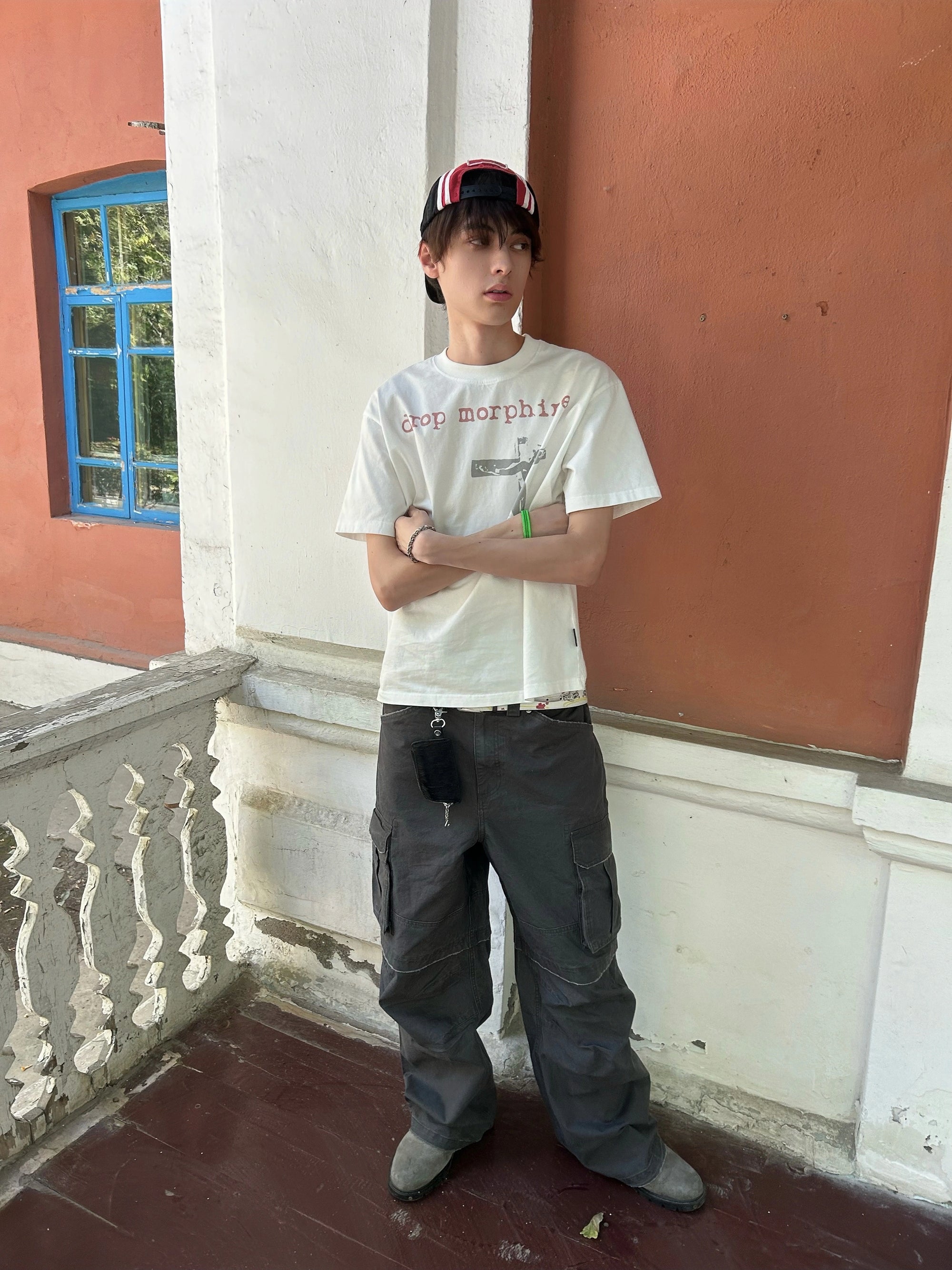 Paratrooper Style Washed Ash Distressed Original Vintage Hand-Destroyed Cargo Pants