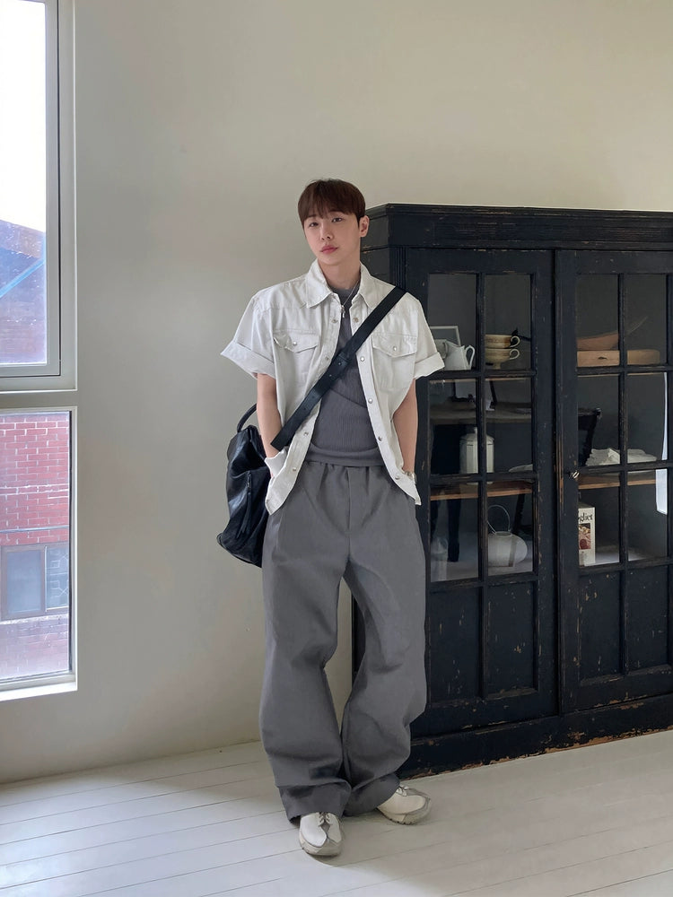 Retro Pleated Slacks Men's Fall 2025 New Trendy Brand Loose Striped Wide-leg Long Pants