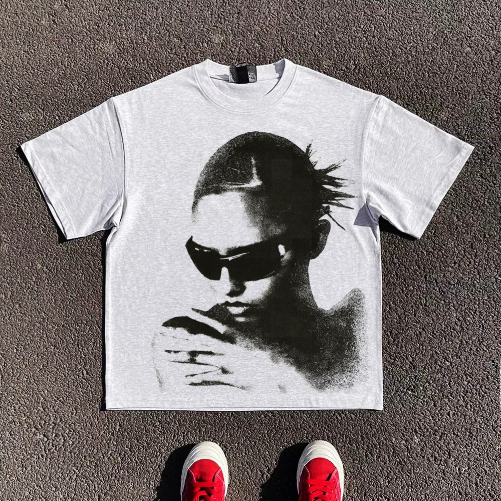 Retro vintage creative short sleeve Oversize T-shirt for Men & Women