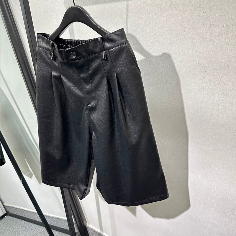 Cubbiluppi™ Summer dark oversize loose cropped leather pants for Men