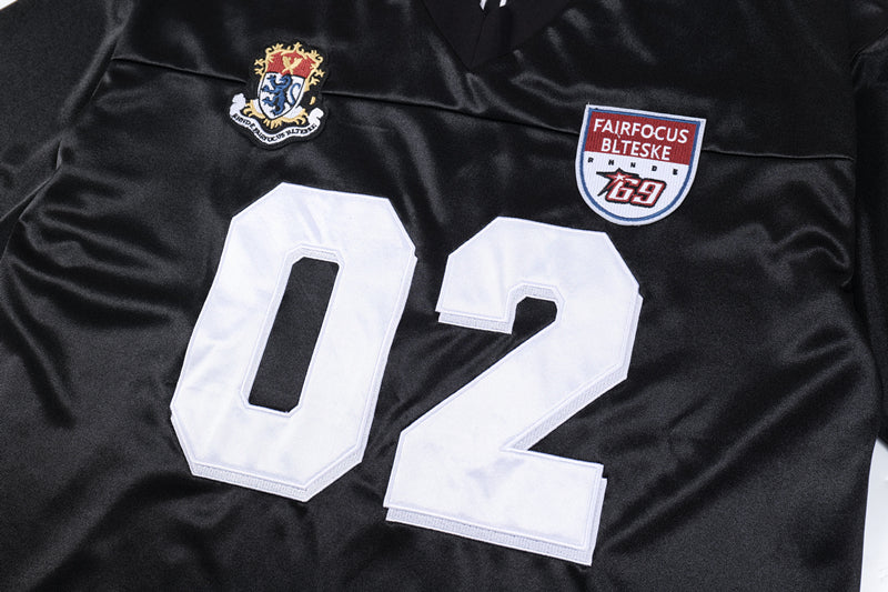 LIMITED EDITION – “02” Oversized Street V-Neck Jersey for Men & Women