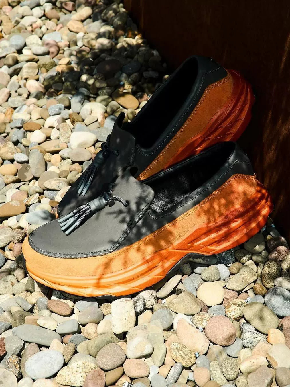 Leather shoes, men's height increase, outdoor loafers, hiking, pedaling, trendy sports and casual shoe covers, foot platform-soled jogging shoes