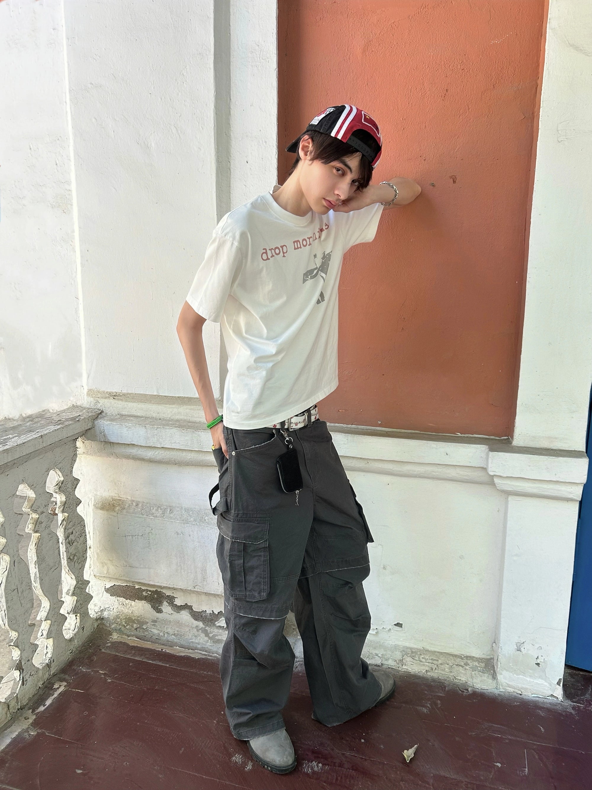 Paratrooper Style Washed Ash Distressed Original Vintage Hand-Destroyed Cargo Pants