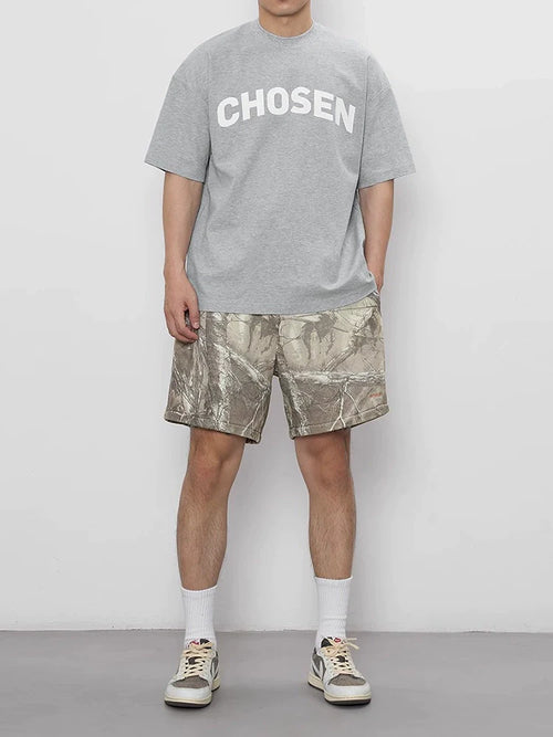 2025 Summer New American Vintage Deadwood Twig Wash Distressed Shorts for Men