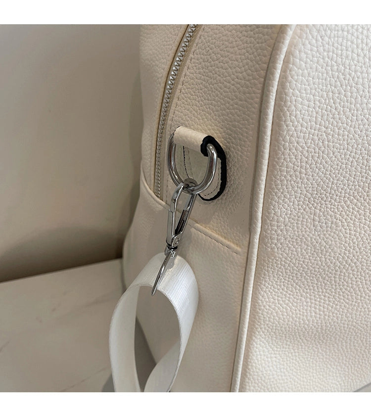 Leather Texture Large Capacity Shoulder Strap Luggage Hand Bag for Men & Women