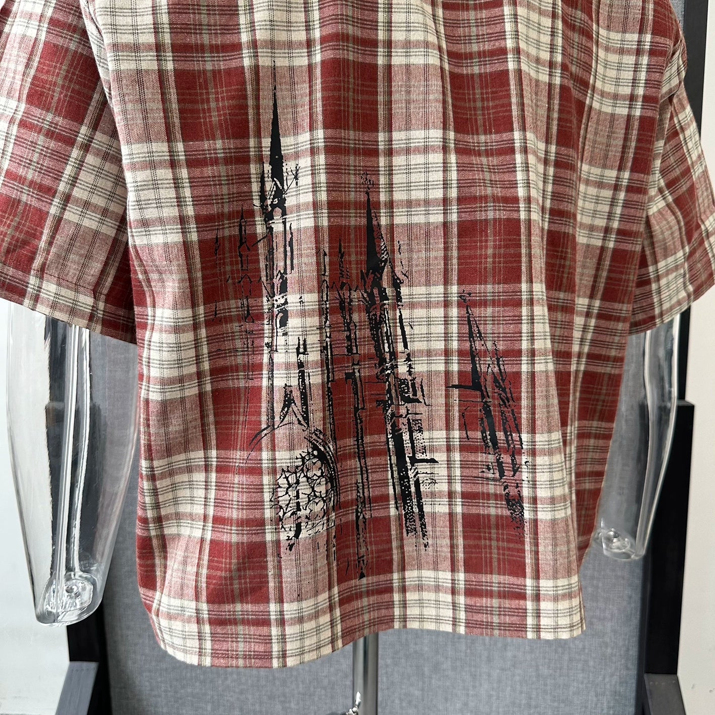Men’s American Retro Casual Oversized Lapelshirt, Short Sleeved, Button-Up Shirt with Front Pocket