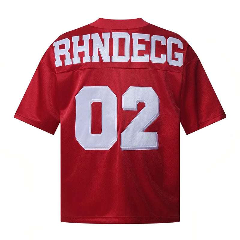 LIMITED EDITION – “02” Oversized Street V-Neck Jersey for Men & Women