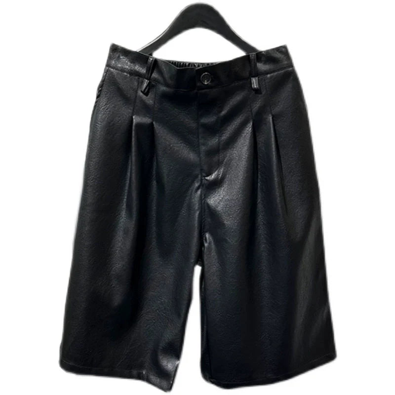 Cubbiluppi™ Summer dark oversize loose cropped leather pants for Men