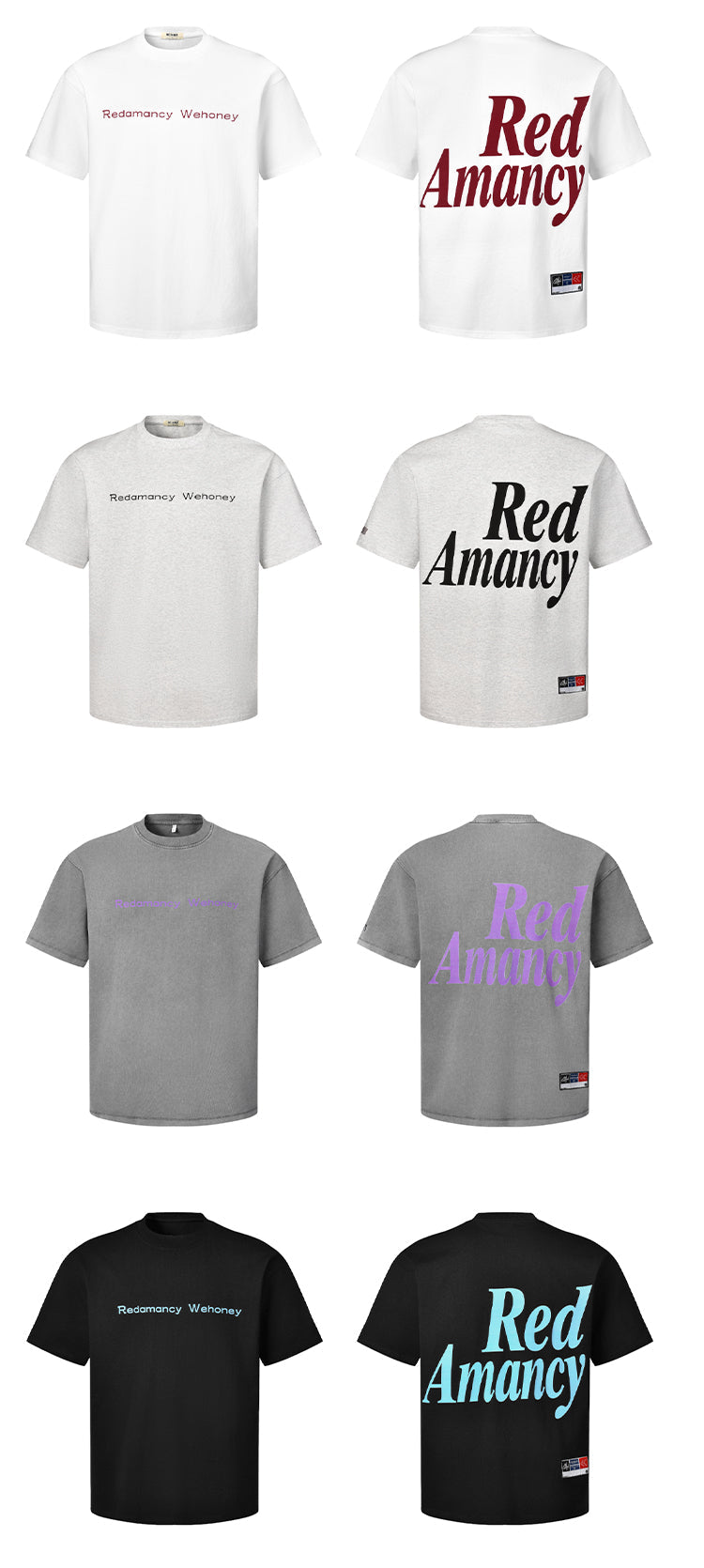 [RedAmancy] Big Letter Casual Versatile Cotton Oversize T-Shirt for Men and Women
