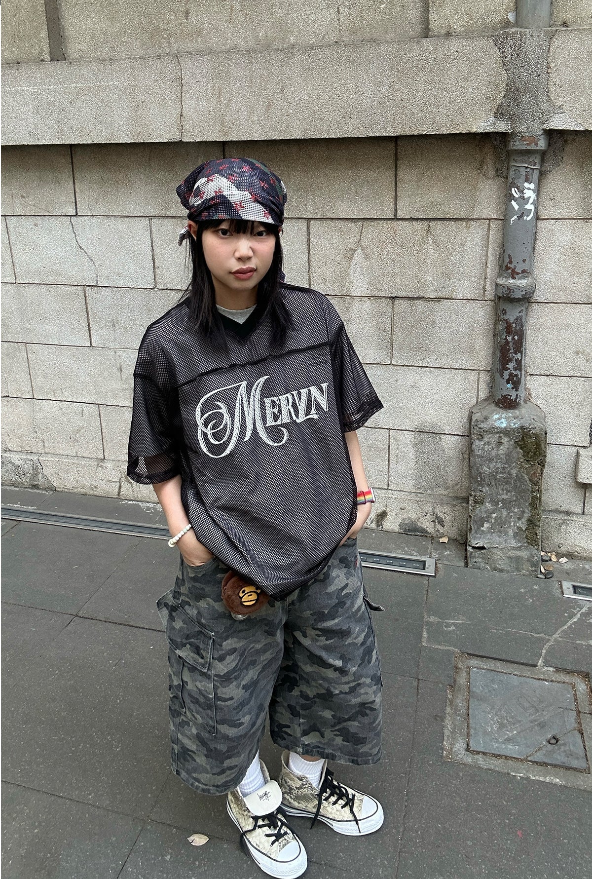 Cubbiluppi™ Mesh Oversized T-Shirt – "See-Through" Short Sleeve Top with Bold Print for Men & Women