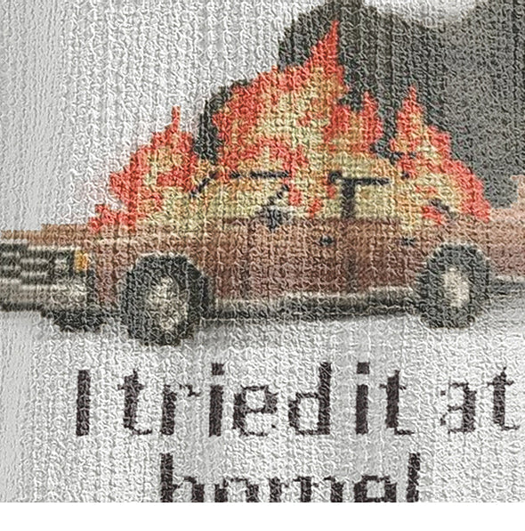 Smoked Up Car Street-Wear Print Versatile Slouchy Short-Sleeved top bf for Men & Women