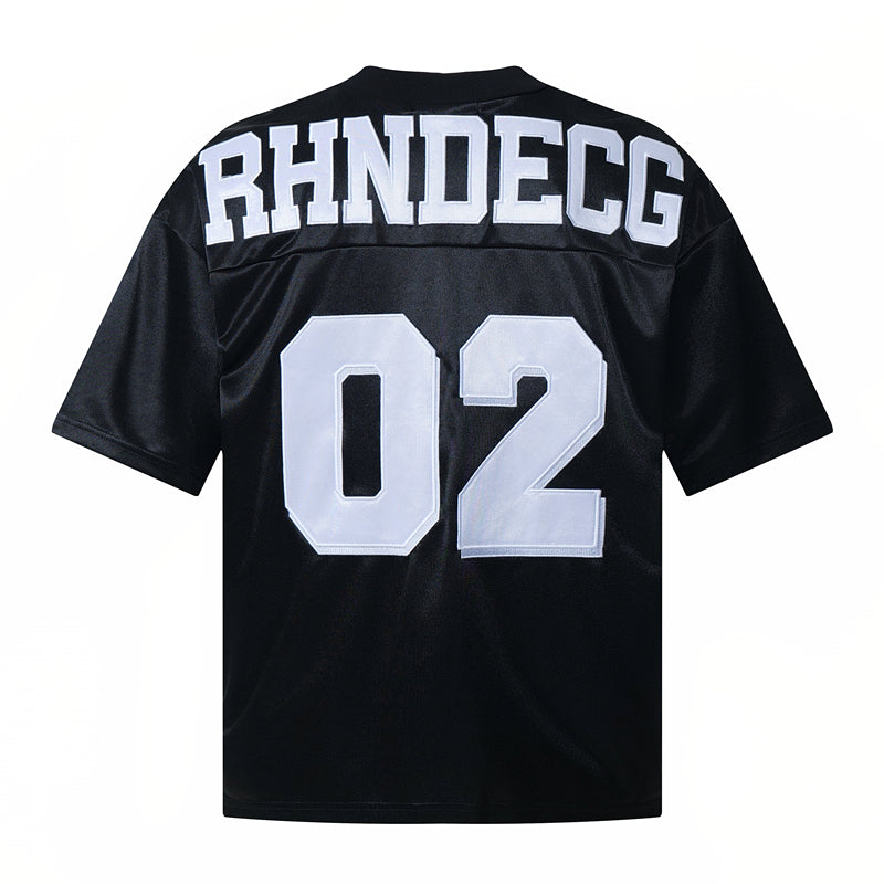 LIMITED EDITION – “02” Oversized Street V-Neck Jersey for Men & Women
