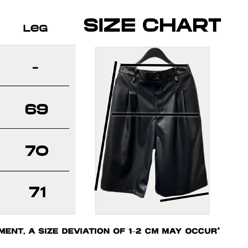 Cubbiluppi™ Summer dark oversize loose cropped leather pants for Men