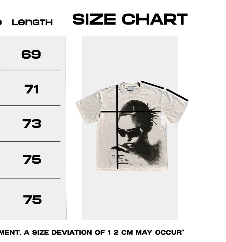 Retro vintage creative short sleeve Oversize T-shirt for Men & Women