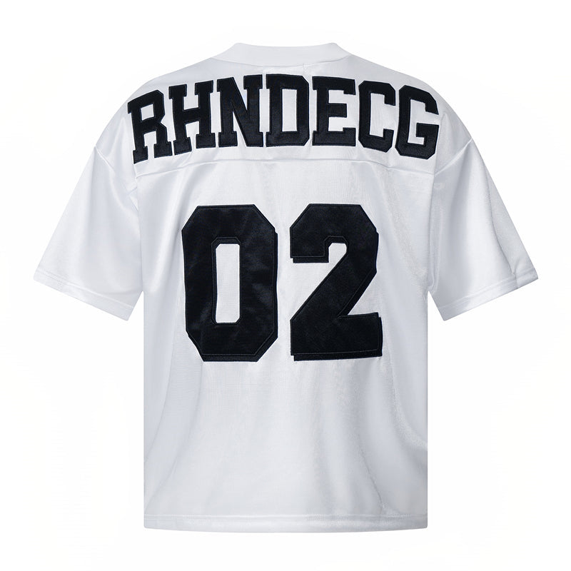 LIMITED EDITION – “02” Oversized Street V-Neck Jersey for Men & Women