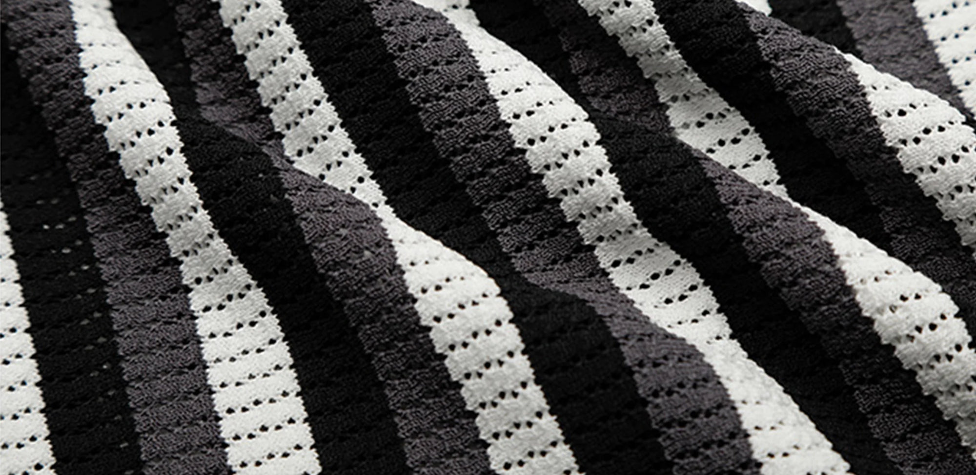 [old money style] American vintage cut-out woven striped shirt men's knitted short-sleeved polo shirt