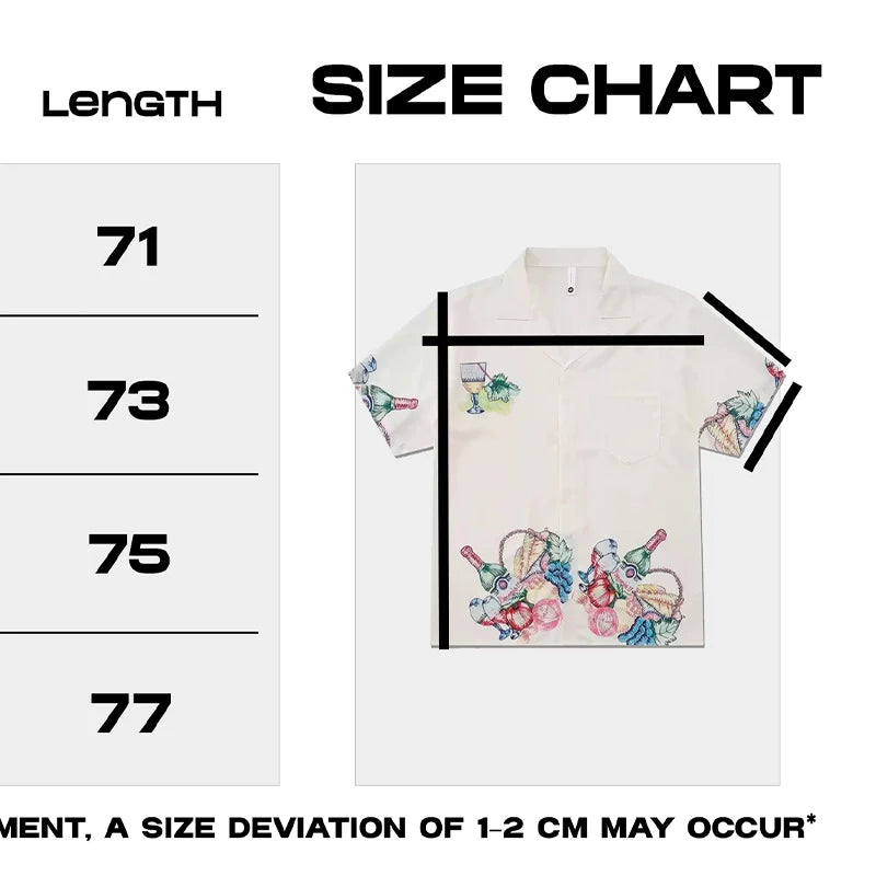 Men'sCuban Collar Floral Style Short Sleeve Oversize Shirt